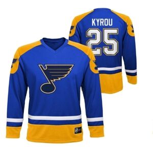 NHL St. Louis Blues Youth Large 12/14 Jersey #25 Kyrou New Without Tags